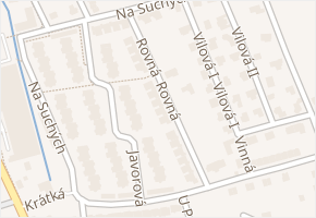 Rovná v obci Vestec - mapa ulice