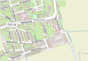 U Hrubých v obci Vestec - mapa ulice