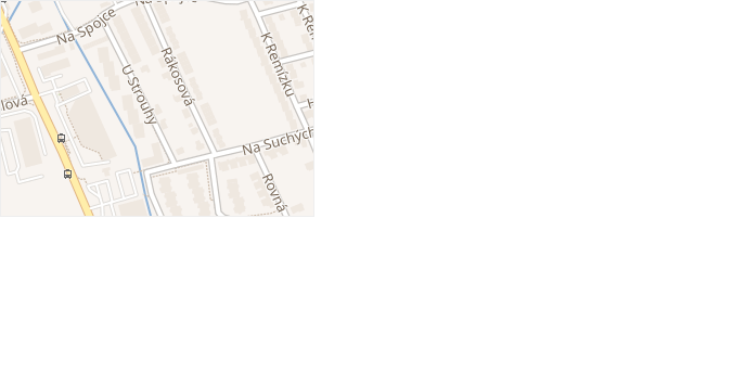 U Strouhy v obci Vestec - mapa ulice