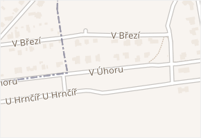 V Úhoru v obci Vestec - mapa ulice