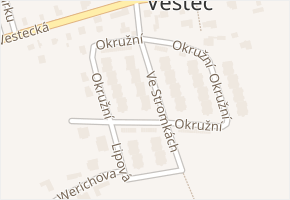 Ve Stromkách v obci Vestec - mapa ulice