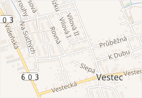 Vinná v obci Vestec - mapa ulice