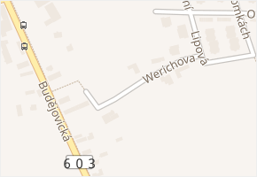 Werichova v obci Vestec - mapa ulice