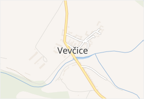 Vevčice v obci Vevčice - mapa části obce