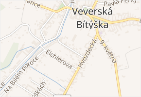 Ehrmannova v obci Veverská Bítýška - mapa ulice