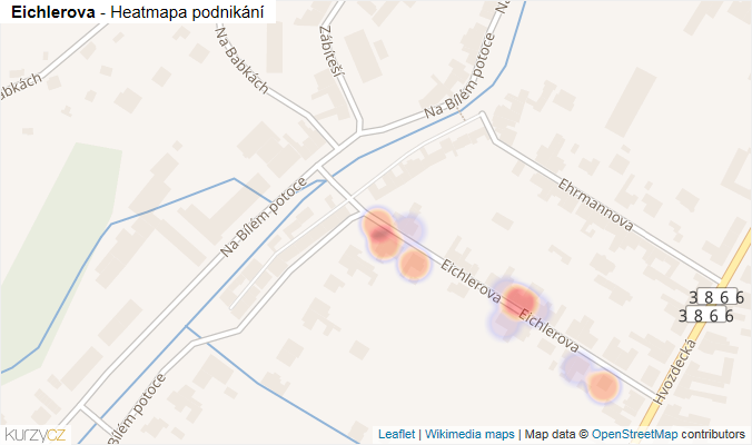 Mapa Eichlerova - Firmy v ulici.