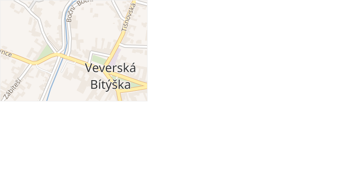 náměstí Na Městečku v obci Veverská Bítýška - mapa ulice