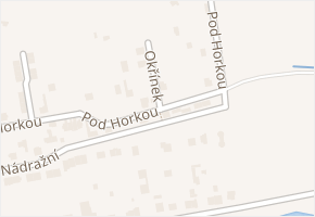 Pod horkou v obci Veverská Bítýška - mapa ulice