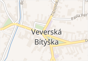 Veverská Bítýška v obci Veverská Bítýška - mapa části obce
