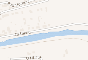 Za řekou v obci Veverská Bítýška - mapa ulice