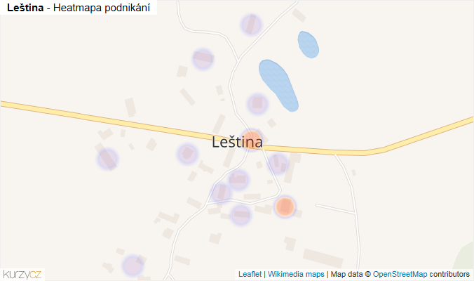 Mapa Leština - Firmy v části obce.