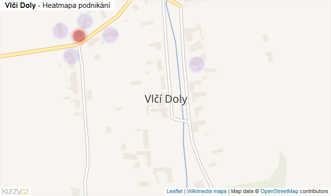 Mapa Vlčí Doly - Firmy v části obce.