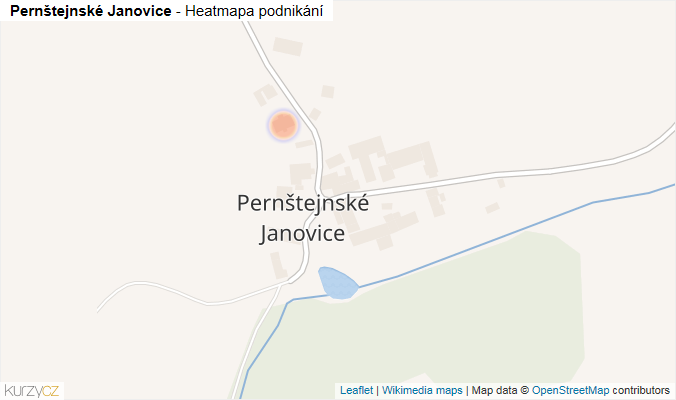 Mapa Pernštejnské Janovice - Firmy v části obce.