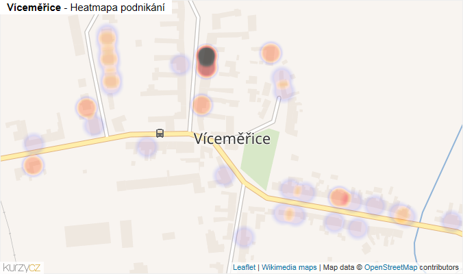 Mapa Víceměřice - Firmy v části obce.