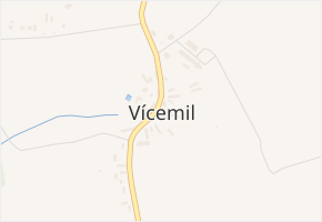 Vícemil v obci Vícemil - mapa části obce