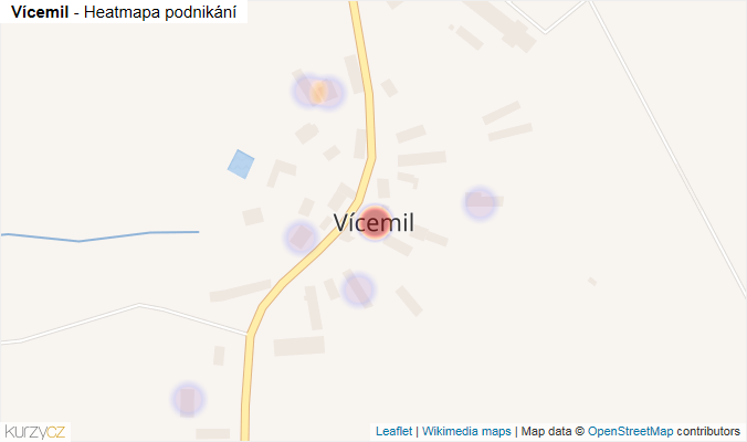 Mapa Vícemil - Firmy v části obce.