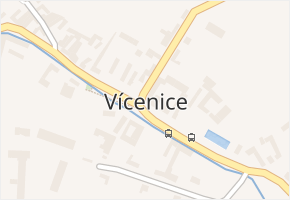 Vícenice v obci Vícenice - mapa části obce