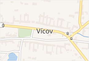 Vícov v obci Vícov - mapa části obce