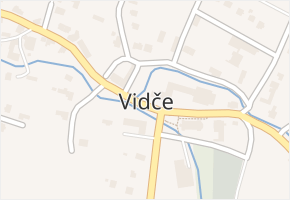Vidče v obci Vidče - mapa části obce
