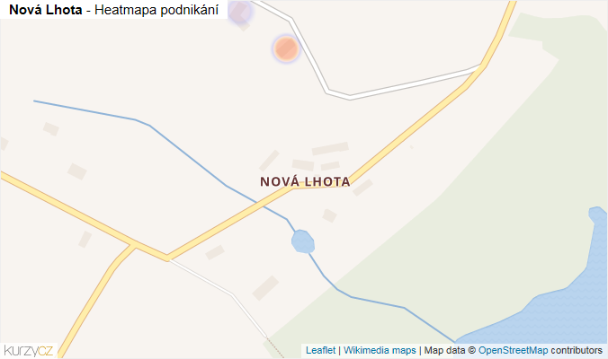Mapa Nová Lhota - Firmy v části obce.