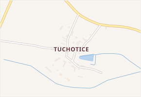 Tuchotice v obci Vidice - mapa části obce