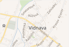 Mírové náměstí v obci Vidnava - mapa ulice