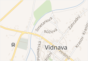 Růžová v obci Vidnava - mapa ulice