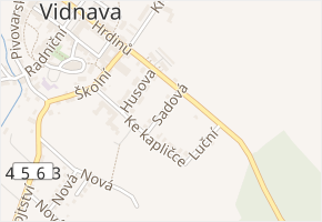 Sadová v obci Vidnava - mapa ulice