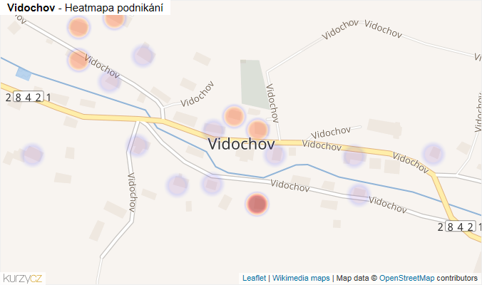 Mapa Vidochov - Firmy v části obce.
