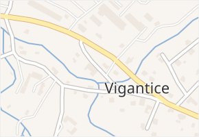 Vigantice v obci Vigantice - mapa části obce