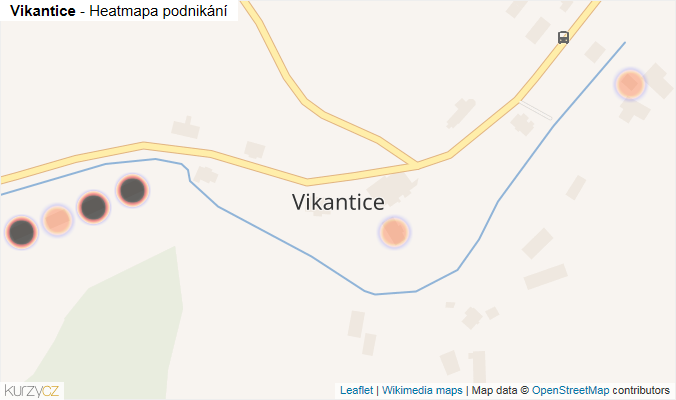 Mapa Vikantice - Firmy v části obce.