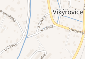 K Lávce v obci Vikýřovice - mapa ulice