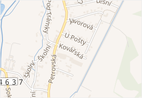 Kovářská v obci Vikýřovice - mapa ulice