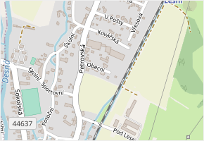 Obecní v obci Vikýřovice - mapa ulice
