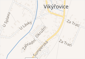 Okružní v obci Vikýřovice - mapa ulice