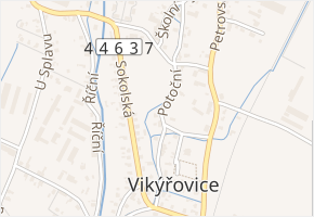 Potoční v obci Vikýřovice - mapa ulice