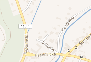 U Kaple v obci Vikýřovice - mapa ulice