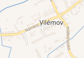 Náměstí v obci Vilémov - mapa ulice