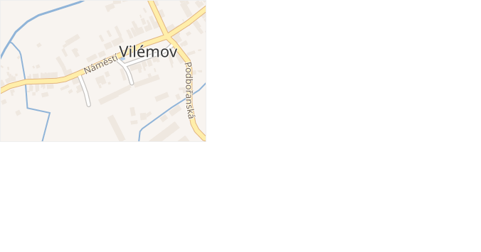 Vilémov v obci Vilémov - mapa části obce