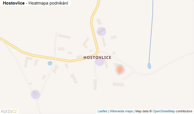 Mapa Hostovlice - Firmy v části obce.