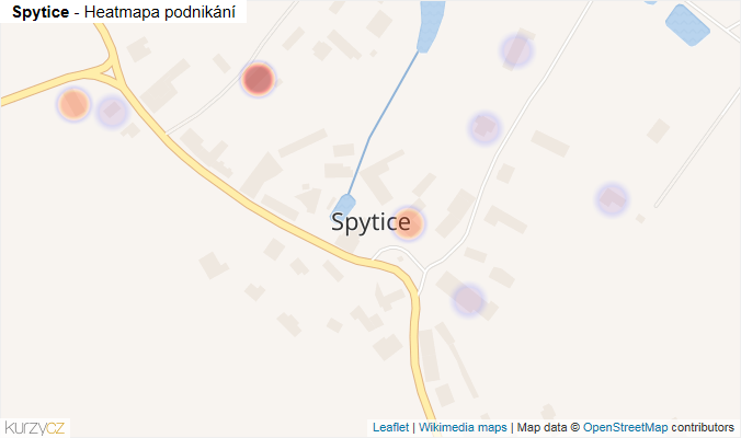 Mapa Spytice - Firmy v části obce.