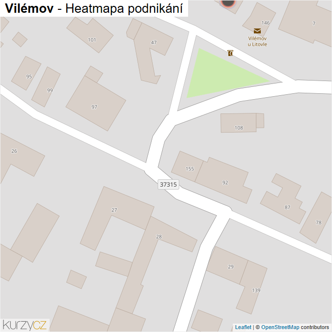 Mapa Vilémov - Firmy v obci.