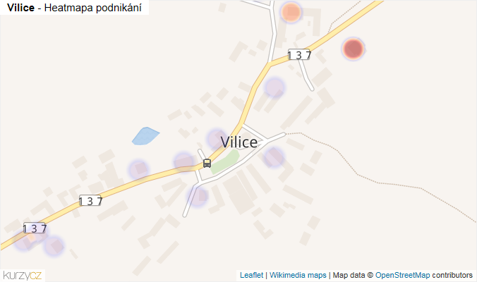 Mapa Vilice - Firmy v části obce.
