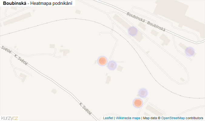 Mapa Boubínská - Firmy v ulici.
