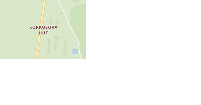 Korkusova Huť v obci Vimperk - mapa části obce