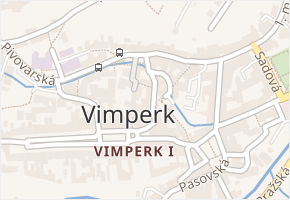 Kostelní v obci Vimperk - mapa ulice