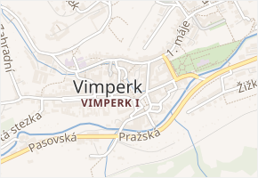 Na Baště v obci Vimperk - mapa ulice