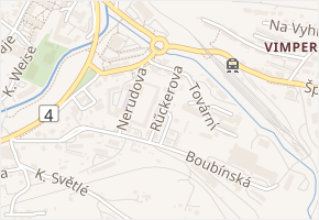 Rűckerova v obci Vimperk - mapa ulice