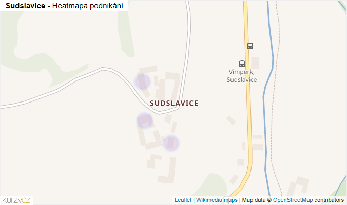 Mapa Sudslavice - Firmy v části obce.