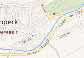 U Lázní v obci Vimperk - mapa ulice